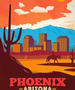 Arizona Phoenix City Poster paint by number