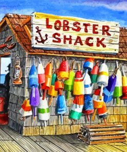 Buoys And The Lobster Shack paint by number