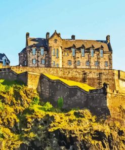 Edinburgh Castle Scotland paint by number