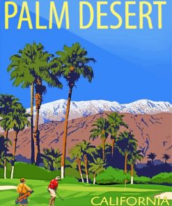 Palm Desert California Poster paint by number