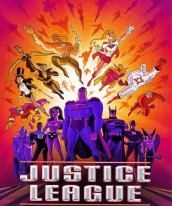 Justice League Animation Poster paint by number