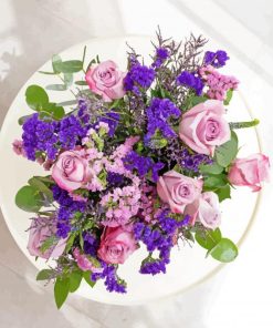 Lavender Mixed Flowers paint by number