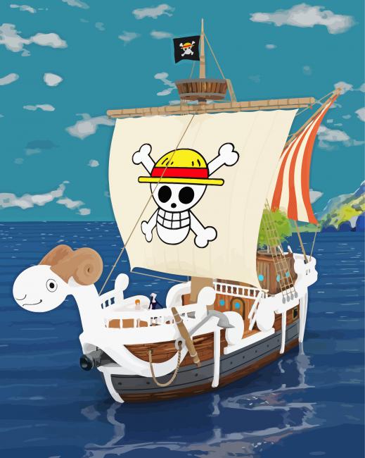 One Piece Going Merry Ship Paint By Numbers - Paint By Numbers
