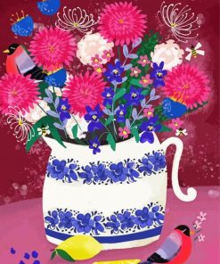 Flowers And Birds By Joy Laforme paint by number