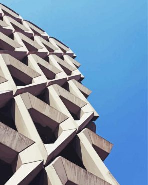 Geometric Building Paint By Numbers