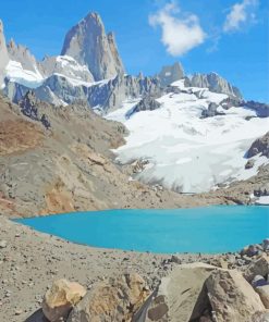 Laguna De Los Tres In Fitz Roy Mountain Paint By Numbers