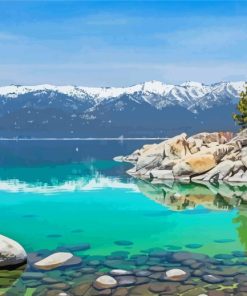 Lake Tahoe Snowy Mountains Paint By Numbers