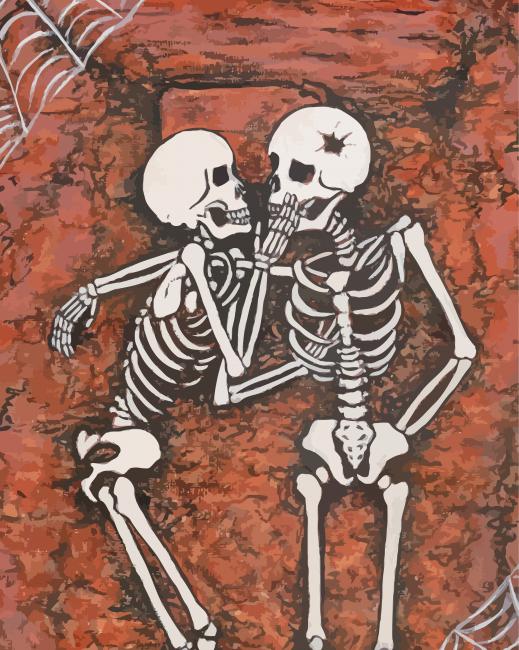 Love Skeletons Art Paint By Numbers