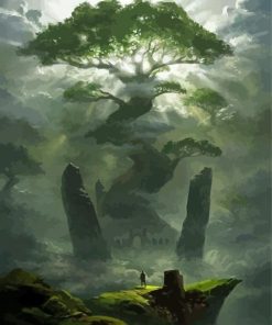 Magic Tree Over Clouds Paint By Numbers
