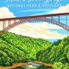 New River Gorge National Park Poster Art Paint By Numbers