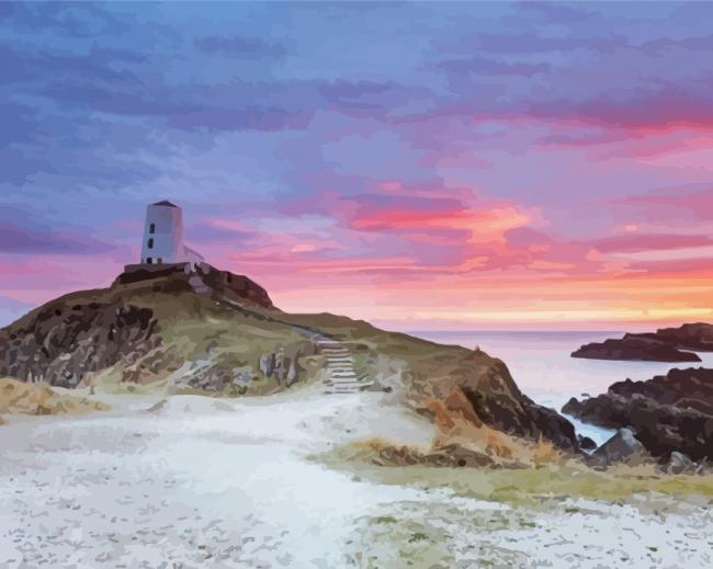Ynys Llanddwyn At Sunset Paint By Numbers