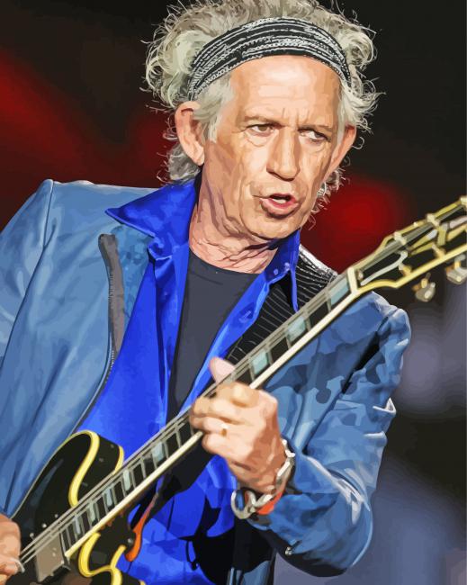 Aesthetic Keith Richards Paint By Numbers