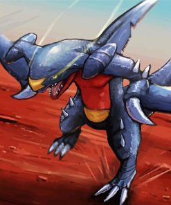 Garchomp pokemon Go Paint By Numbers