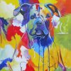 Pitbull Dog Abstract Paint By Numbers