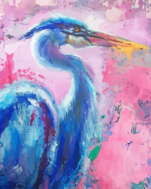 Abstract Heron Head Art Paint By Numbers