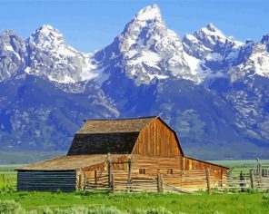 Barns Grand Tetons Paint By Numbers