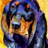 Black And Tan Coonhound Art Paint By Numbers