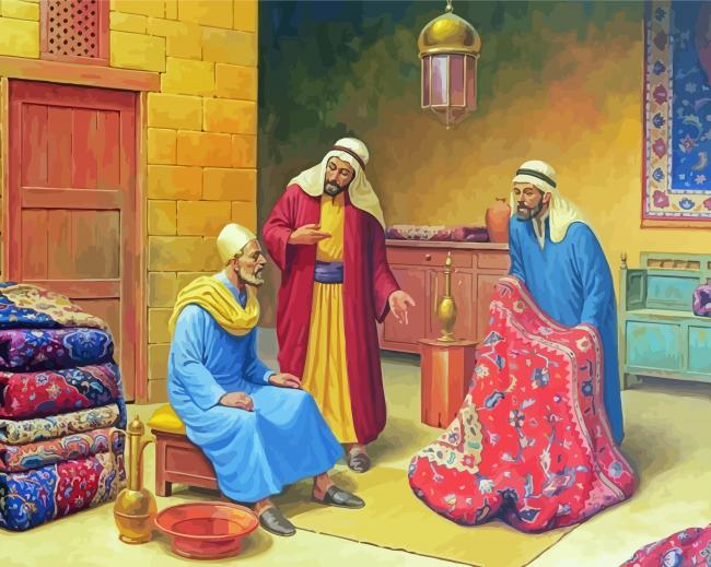 Carpet Sellers Arabian Scene Paint By Numbers