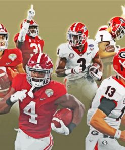 Georgia Bulldogs Football Paint By Numbers