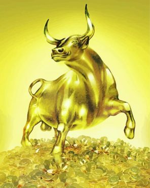 Gold Bull Paint By Numbers