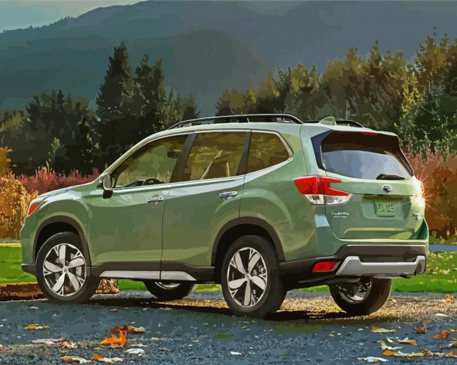 Green Subaru Forester Paint By Numbers