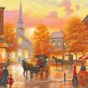 Horse And Carriage In Autumn Paint By Numbers