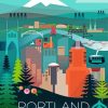 Portland Oregon City Paint By Numbers