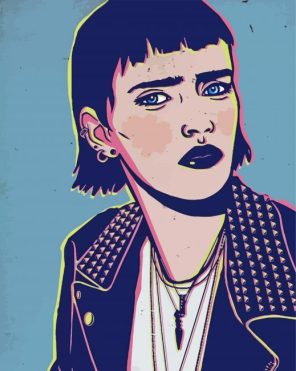 Pop Art Rock Girl Paint By Numbers