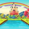 Rainbow Castle Paint By Numbers