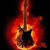 Rock Flaming Guitar Paint By Numbers