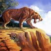 Saber Tooth Tiger Art Paint By Numbers