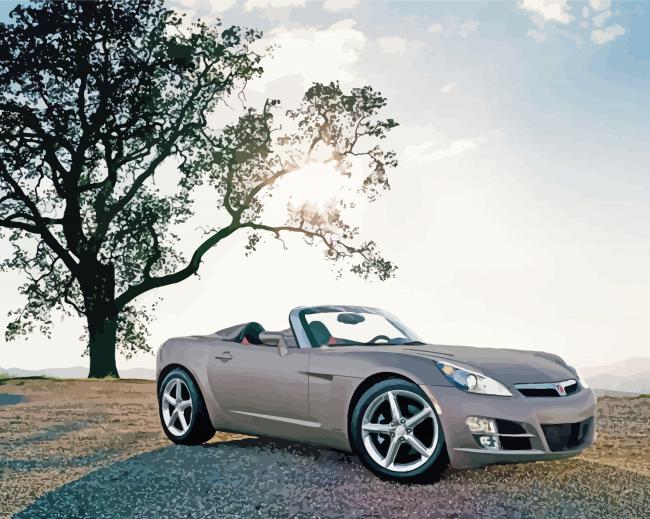 Saturn Sky Car Paint By Numbers