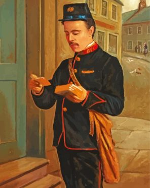 Victorian Postman Paint By Numbers