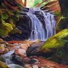 Waterfall River Art Paint By Numbers