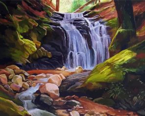 Waterfall River Art Paint By Numbers