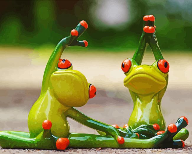 Yoga Frogs Paint By Numbers