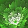 Aesthetic Green Flower Paint By Numbers