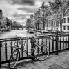 Black And White Amsterdam Bicycle Paint By Numbers