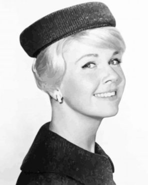 Black And White Doris Day Paint By Numbers