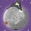 Cat And Grey Moon Paint By Numbers