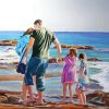 Cute Family Beach Art Paint By Numbers