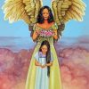 Guardian Black Angel And Daughter Paint By Numbers