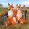 Happy Fox Family Art Paint By Numbers