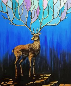 Magic Gold Deer Art Paint By Numbers