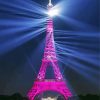 Pink Eiffel Tower Light Paint By Numbers