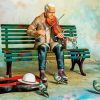 Old Violinist Man Paint By Numbers