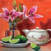 Victorian Teapot With Limes Paint By Numbers