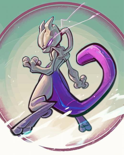 Mewtwo Art Paint By Numbers
