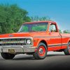 Red Classic Chevy Truck Car Paint By Numbers